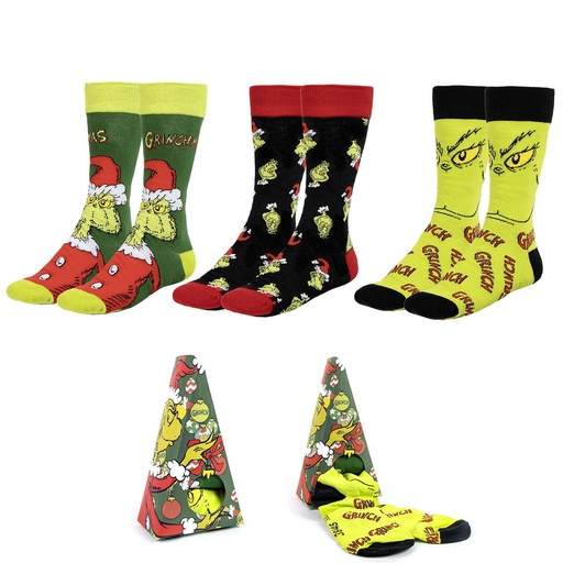 [61045081] CALCETINES THE GRINCH PACK 3
