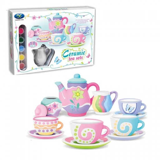[86005955] SET TE CERAMICA P/PINTAR 18 P.