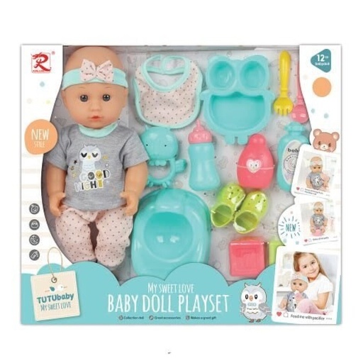 [86006553] MUÑECO C/COMPLEMENTOS 30 CM.