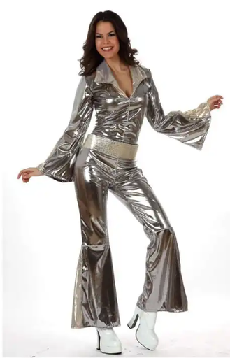 [01810442] DISFRAZ DISCO PLATEADO T.M-L