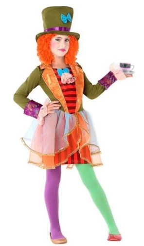 [01861297] DISFRAZ SOMBRERERA LOCA 7-9
