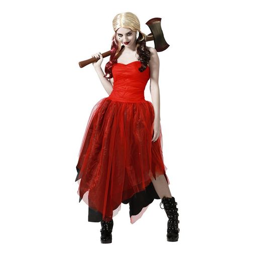[01874385] DISFRAZ ARLEQUIN ROJO T.XL