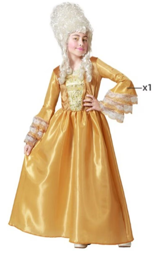 [01875594] DISFRAZ CORTESANA DORADO 5-6