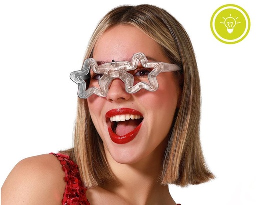 [01876027] GAFAS ESTRELLAS LUZ TRANSP.