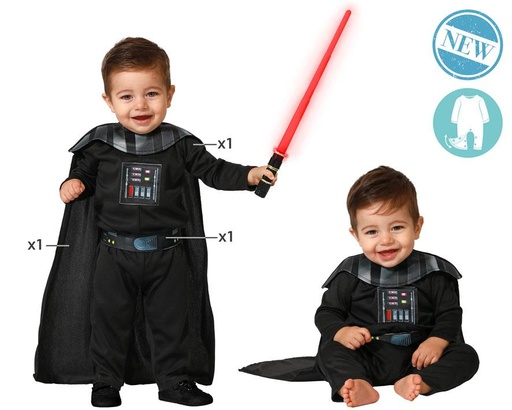 [01876537] DISFRAZ GALAXIA NEGRO 12-24 M.
