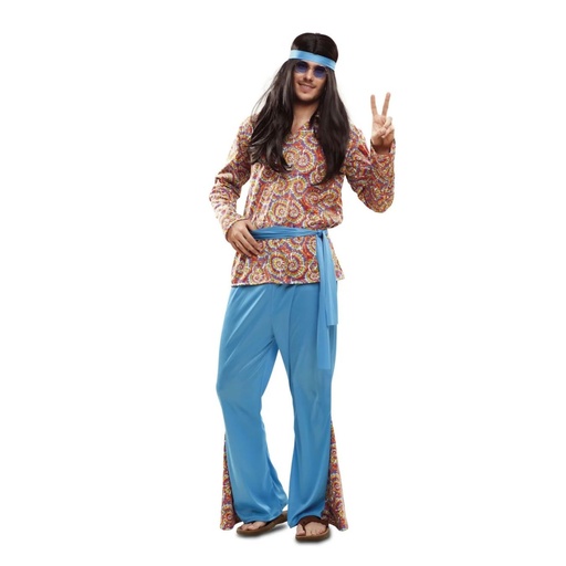 [55221990] DISFRAZ HIPPIE PSYCHEDELIC M-L