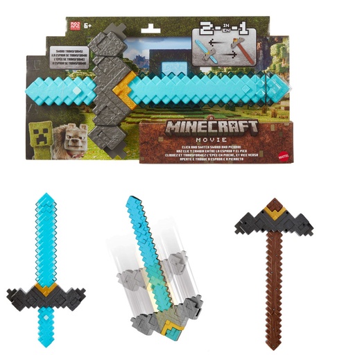 [24530443] MINECRAFT ESPADA PICO 2 EN 1