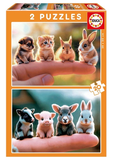 [04020221] PUZ.2x20 BEBES ANIMALES
