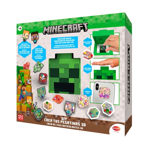 [03504320] CREA TUS PEGATINAS 3D MINECRAFT