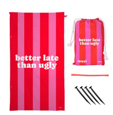[23774629] TOALLA PLAYA "BETTER LATE THAN UNGLY"