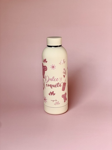 [01301510] BOTELLA BEIGE DULCE Y COQUETA