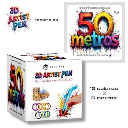 [59919658] RECAMBIOS BOLI 3D 10 COLORES