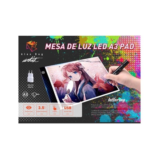[59918707] MESA LUZ LED A3 PAD ARTIST