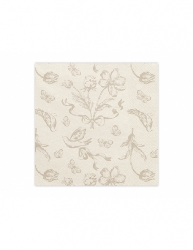 [01609017] SERVILLETAS FLORES 12 UDS