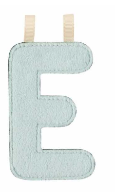 [72283864] LETRA "E" AZUL FOSFORESCENTE