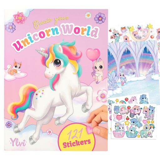 [50212703] CUADERNO STICKERS UNICORN WORLD