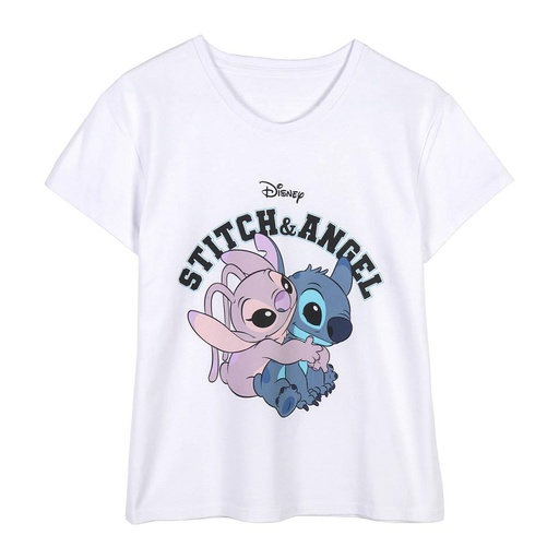 [61022784] CAMISETA STITCH M/C.BLANCA T.M