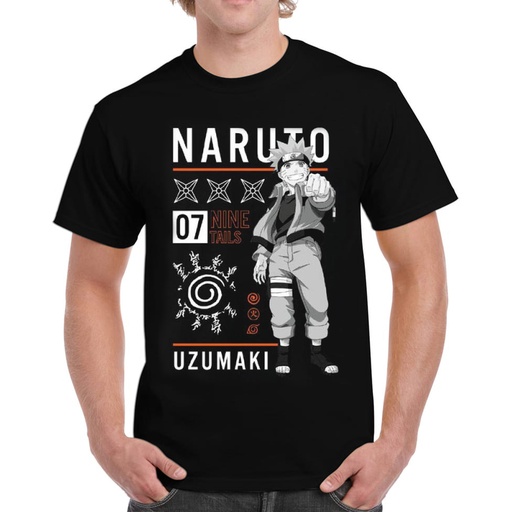 [64978612] CAMISETA NARUTO NEGRA T.XL