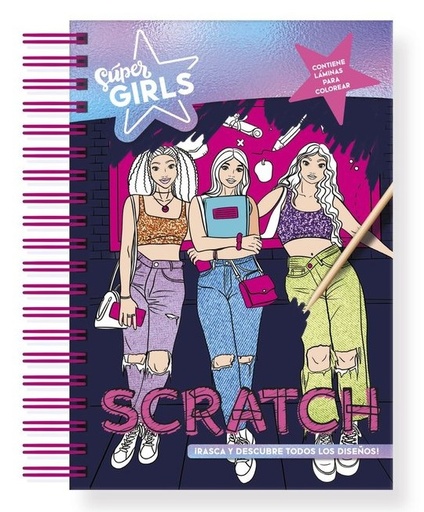 [79286190] SUPER GIRLS-NEON SCRATCH ART