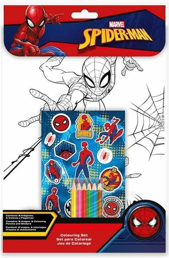 [12487330] SET COLOREAR C/STICK.SPIDERMAN