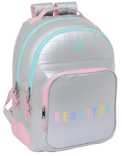 [79152465] MOCHILA DOBLE BENETTON SILVER